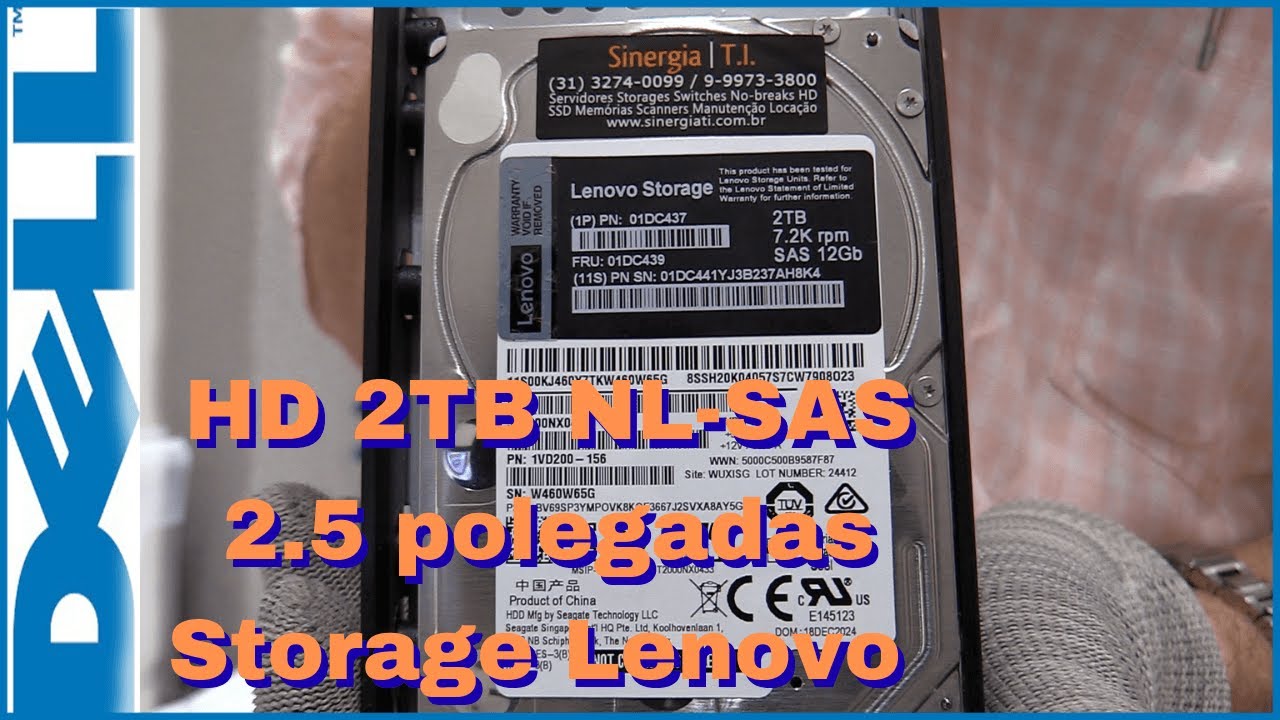 Sucesso!!! HD 2TB SAS NL-SAS de 2,5" para Storage Lenovo DS4200 MT-M 4617-HC2 FRU 01DC439 e 01DC437
