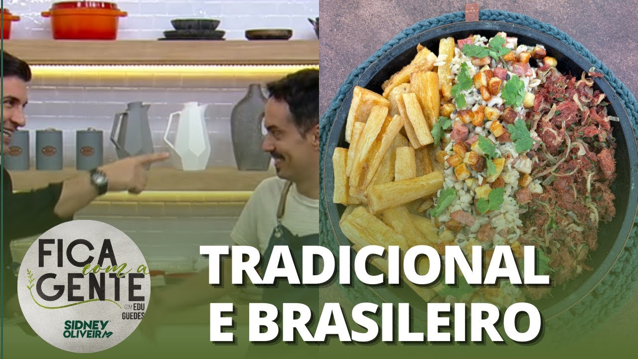 Baião de dois cremoso com carne-seca e mandioca | Fica com a Gente