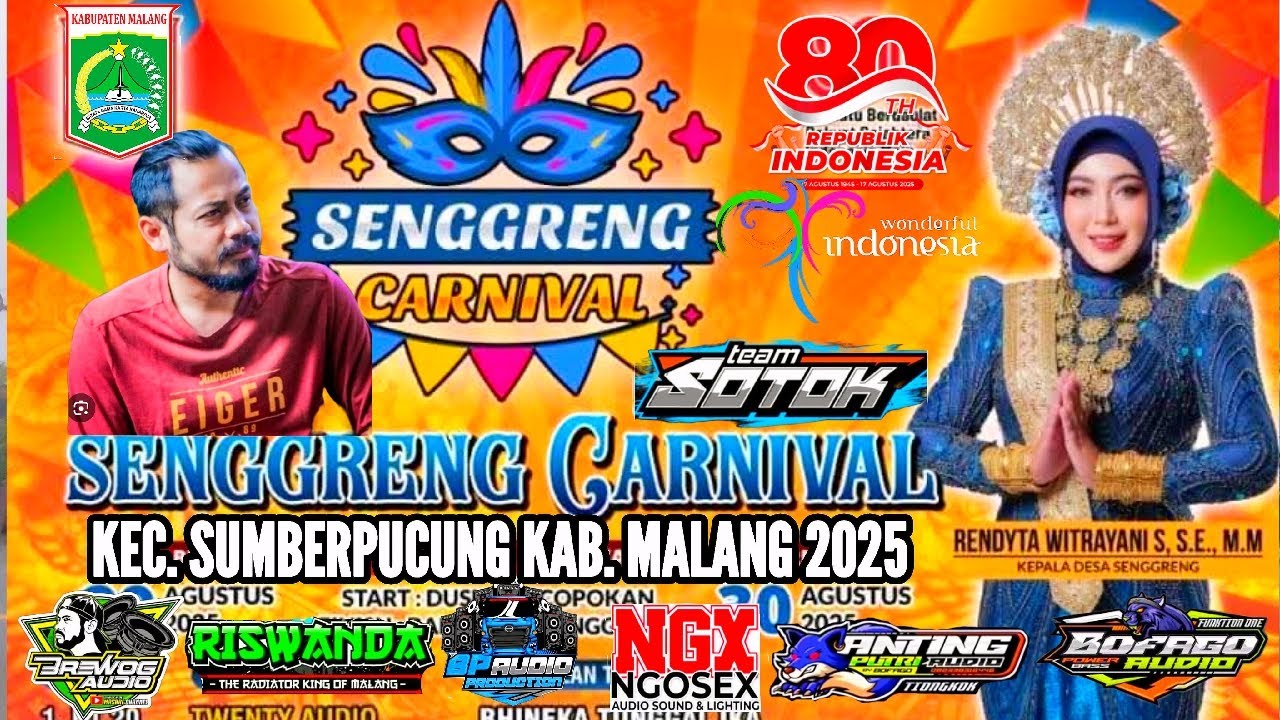 🔴 LIVE KARNAVAL DESA SENGGRENG SUMBERPUCUNG MALANG 2025 || PART 2