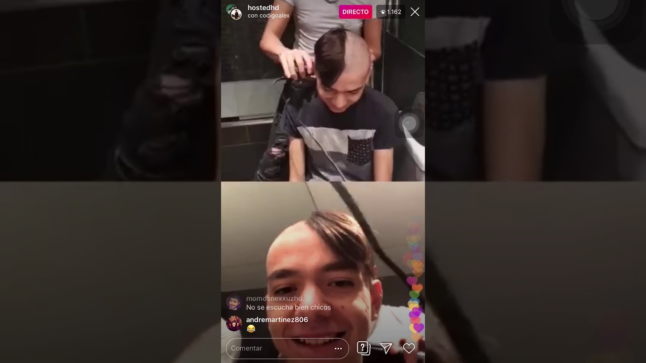 Nexxuz le rapa la cabeza a códigoalex en directo 😂😂😂