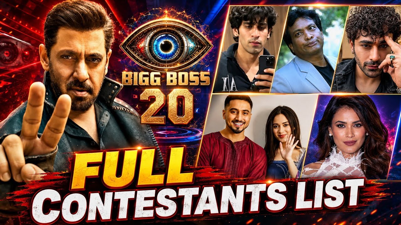 Bigg Boss Season 20: Full Contestants List of Bigg Boss 20, || September 6, 2026 ||