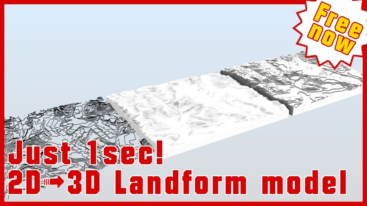 Just 1sec! Landforms / Ground modeling in rhino grasshopper [라이노 그래스호퍼 대지 콘타 만들기]/Rhino Grasshopper