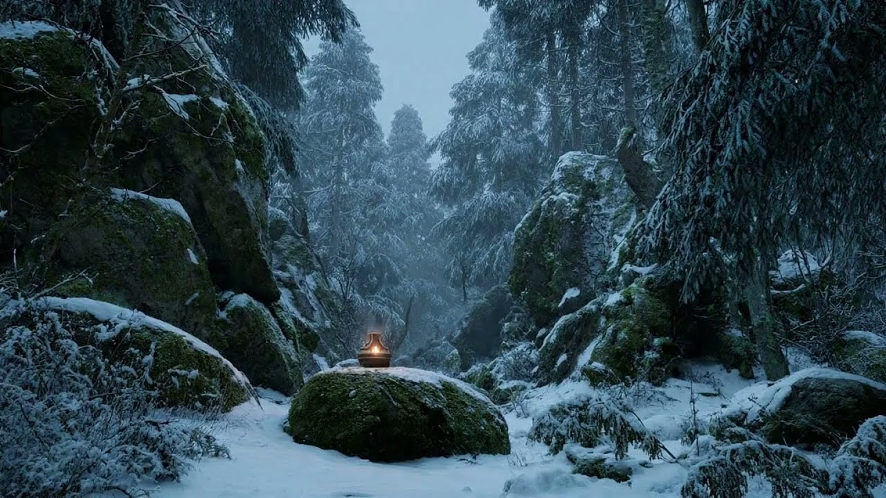 Mystic Winterwood Lantern ❄️ Calm Medieval Instrumental Music (1 Hour)