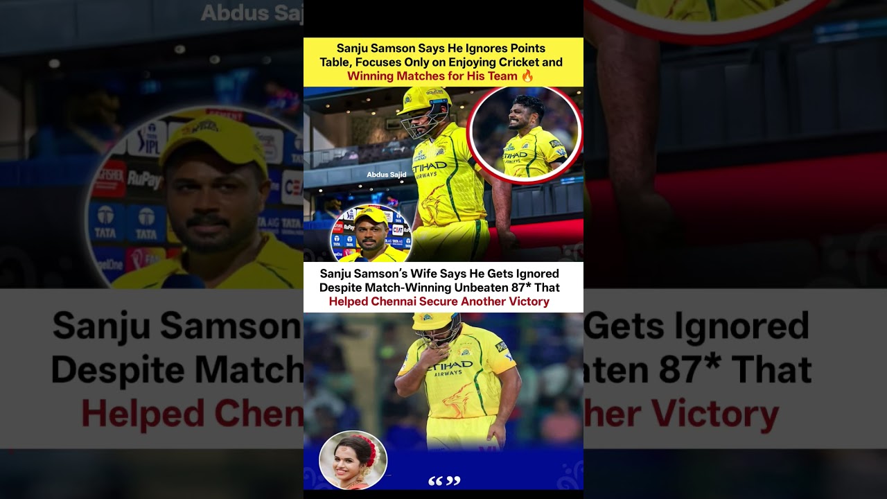 Sanju Samson Says He Ignores Points Table, Focuses Only on Enjoying Cricket and Winnings #cricket