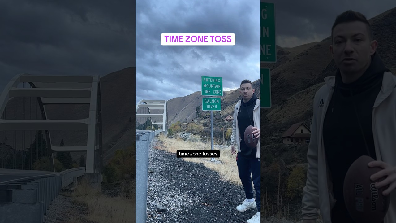 Time zone toss from PST to my boy in MST #time #zone #football #toss #timetravel #border #timezone