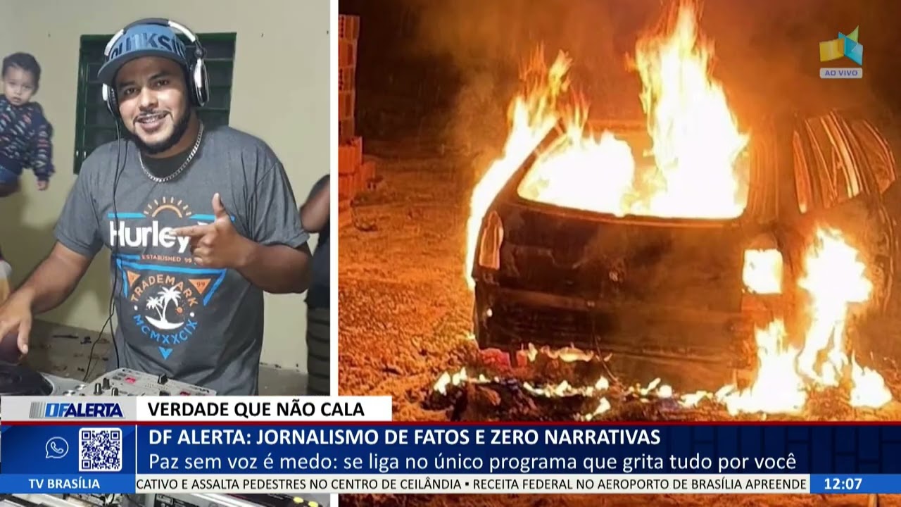 DF ALERTA - Bandido preso por roubo e homicídio era veículo incendiado