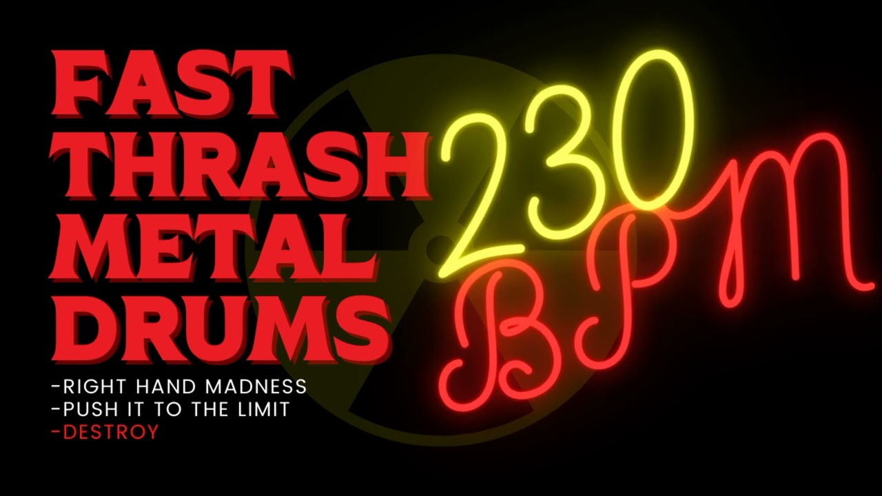 THRASH METAL DRUM TRACK #79| 230 BPM