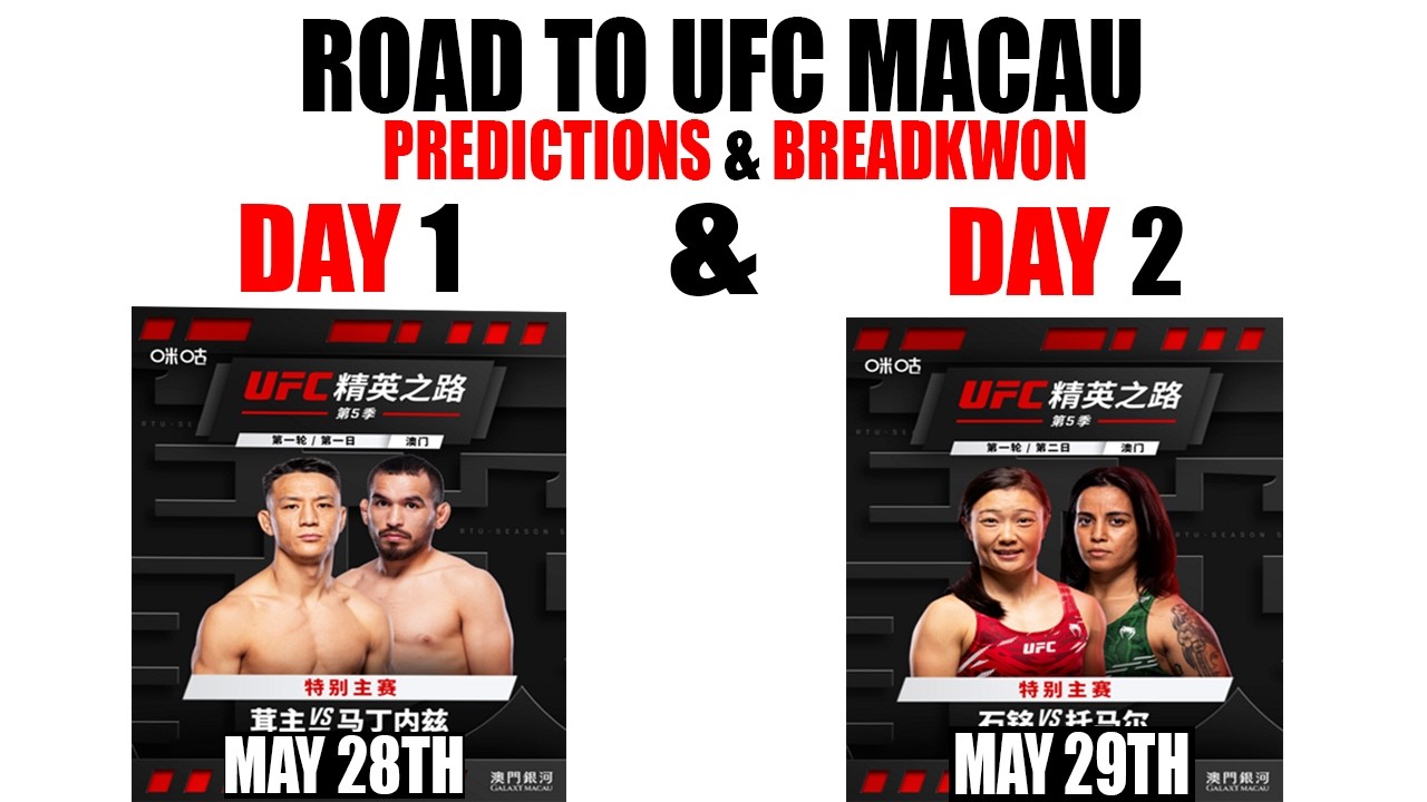 Road To UFC Macau Day 1 & Day 2 Predictions & Breakdown