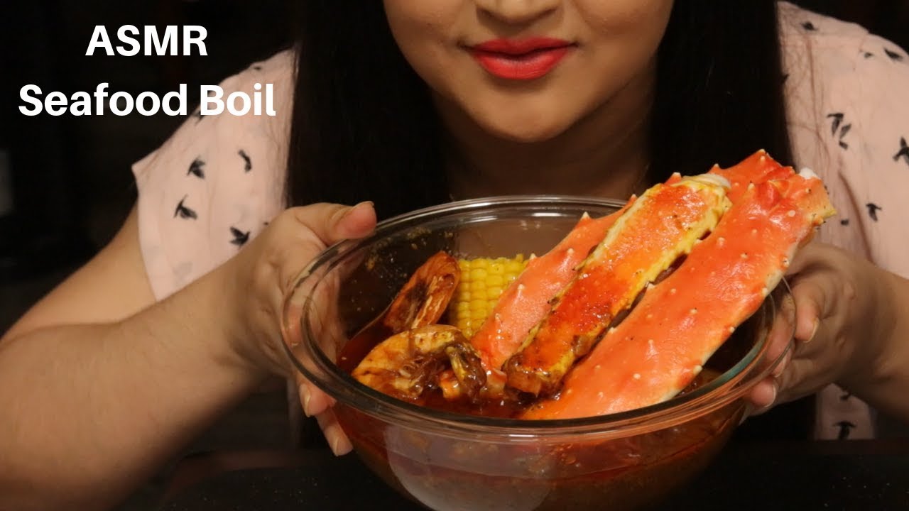 ASMR Seafood Boil + Bloves Sauce (EATING SOUNDS) | LISHH ASMR