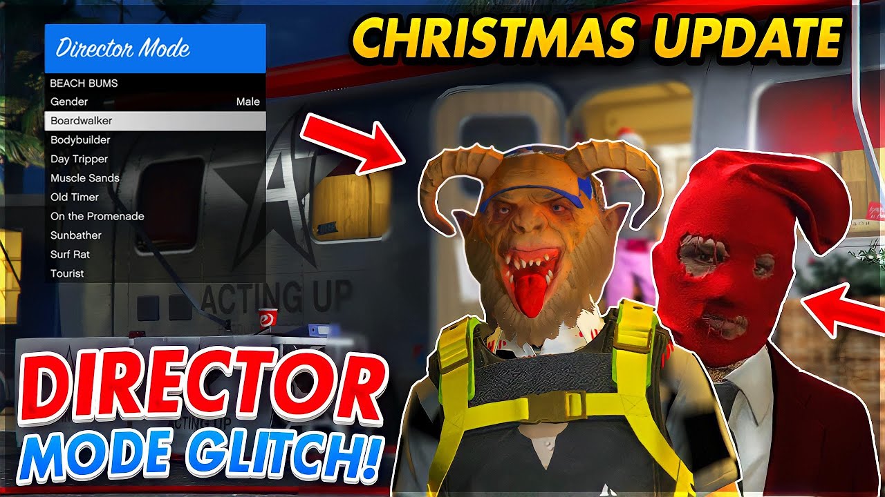 DIRECTOR MODE GLITCH CHRISTMAS UPDATE WORKAROUND IN GTA 5! (Solo Director Mode Modded Outfits)