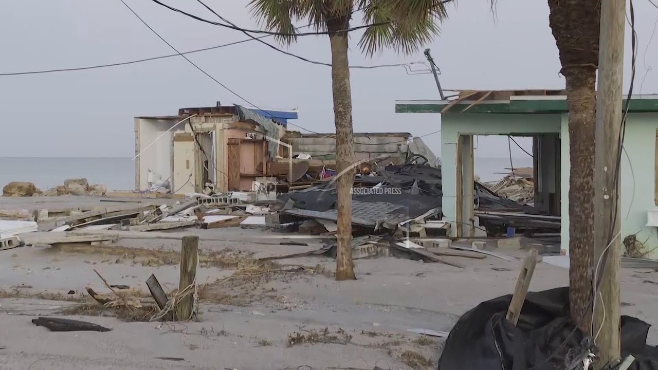 Scenes of destruction in Manasota Key, Florida in wake of Hurricane Milton