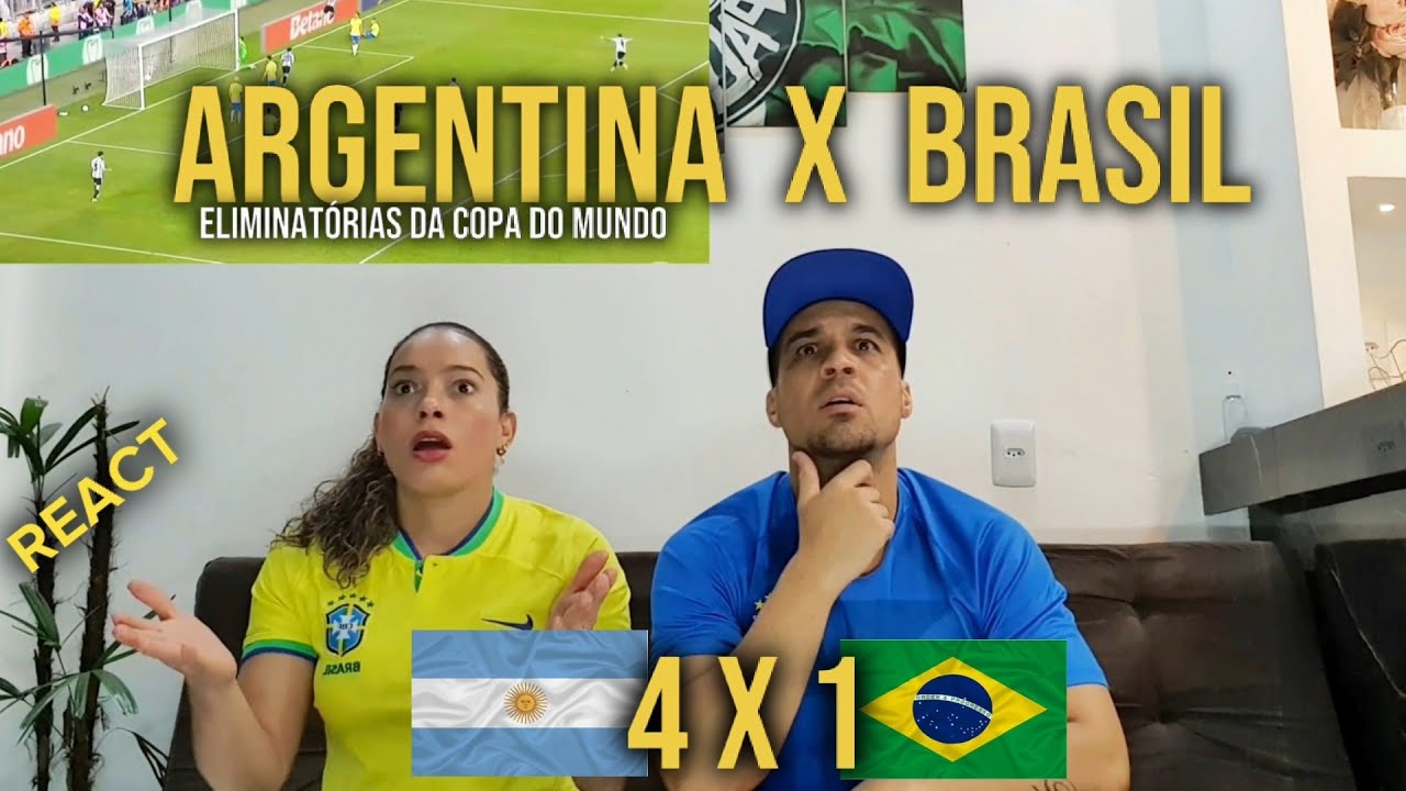 React Argentina X Brasil | Melhores Momentos do jogo | Eliminatórias da Copa do Mundo