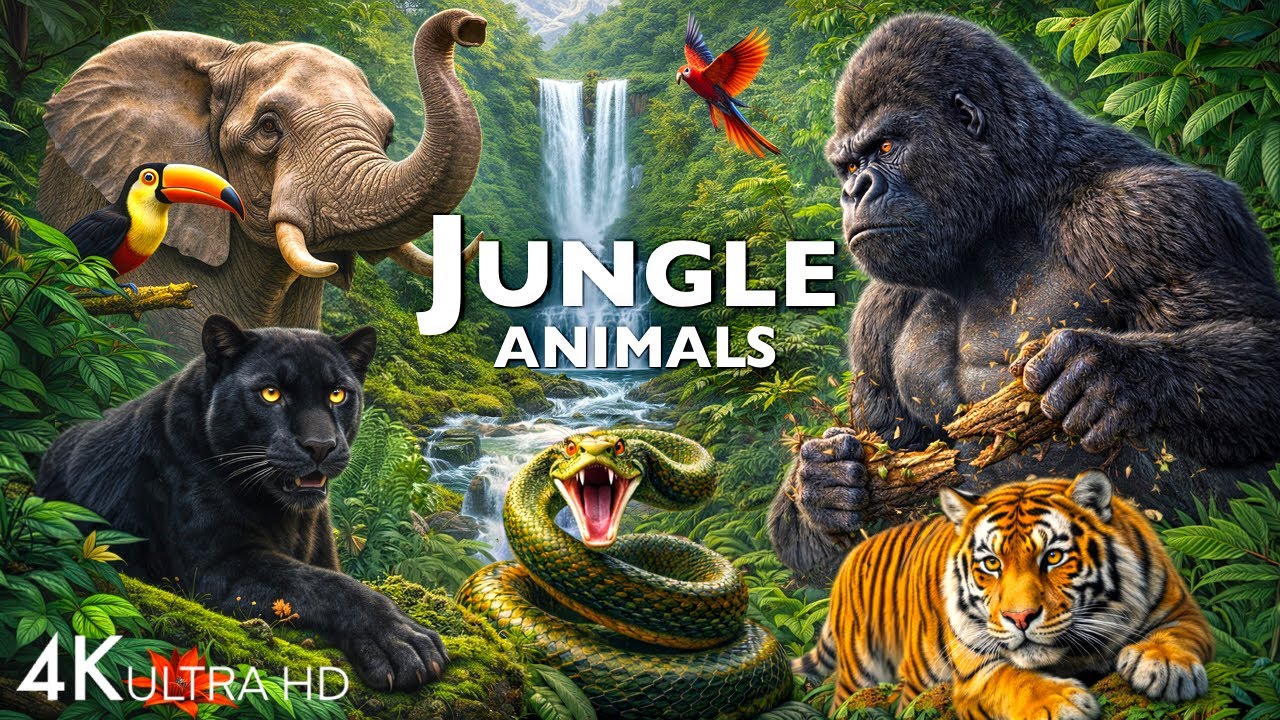 JUNGLE ANIMAL DISCOVERY / 60FPS 4K ULTRA HD #4K #ANIMALS