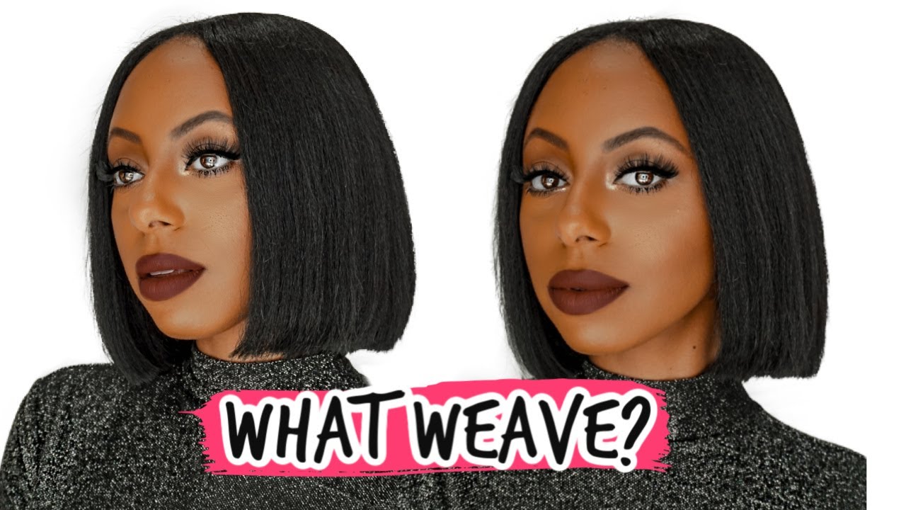 WHAT WEAVE?! FULL SEW IN, SILK PRESS BOB HAIR CUT WITH KNAPPYHAIR