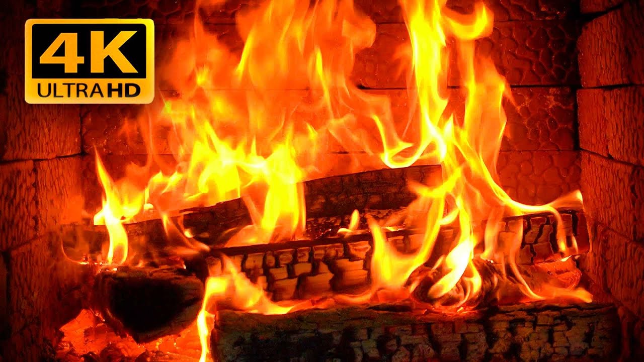 🔥Cozy Fireplace in 4K 12 HOURS (no ads). Burning FIREPLACE for your TV in 4K