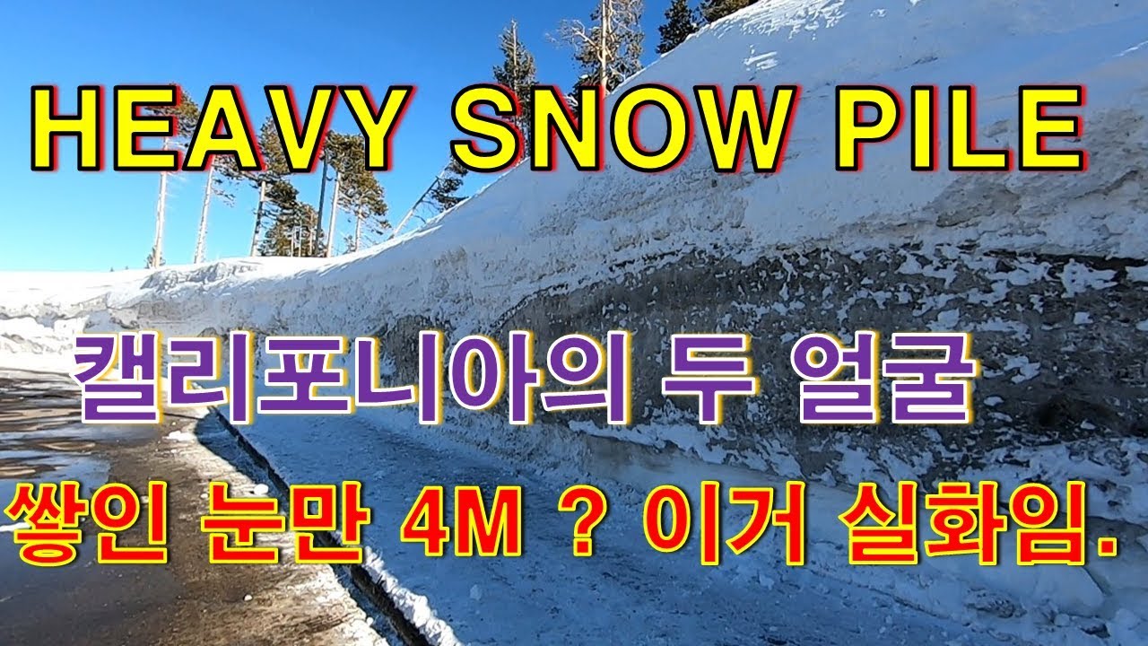 [CANADA TRUCKER [Vlog #79] Heavy Snow Pile...캘리포니아의 두 얼굴 ! 쌓인눈이 4m 라고??? 이거 실화임?