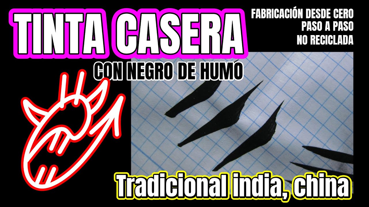 Tinta china casera, tinta india, japonesa, tradicional. - DIY Indian Ink, Carbon Black, Soot.