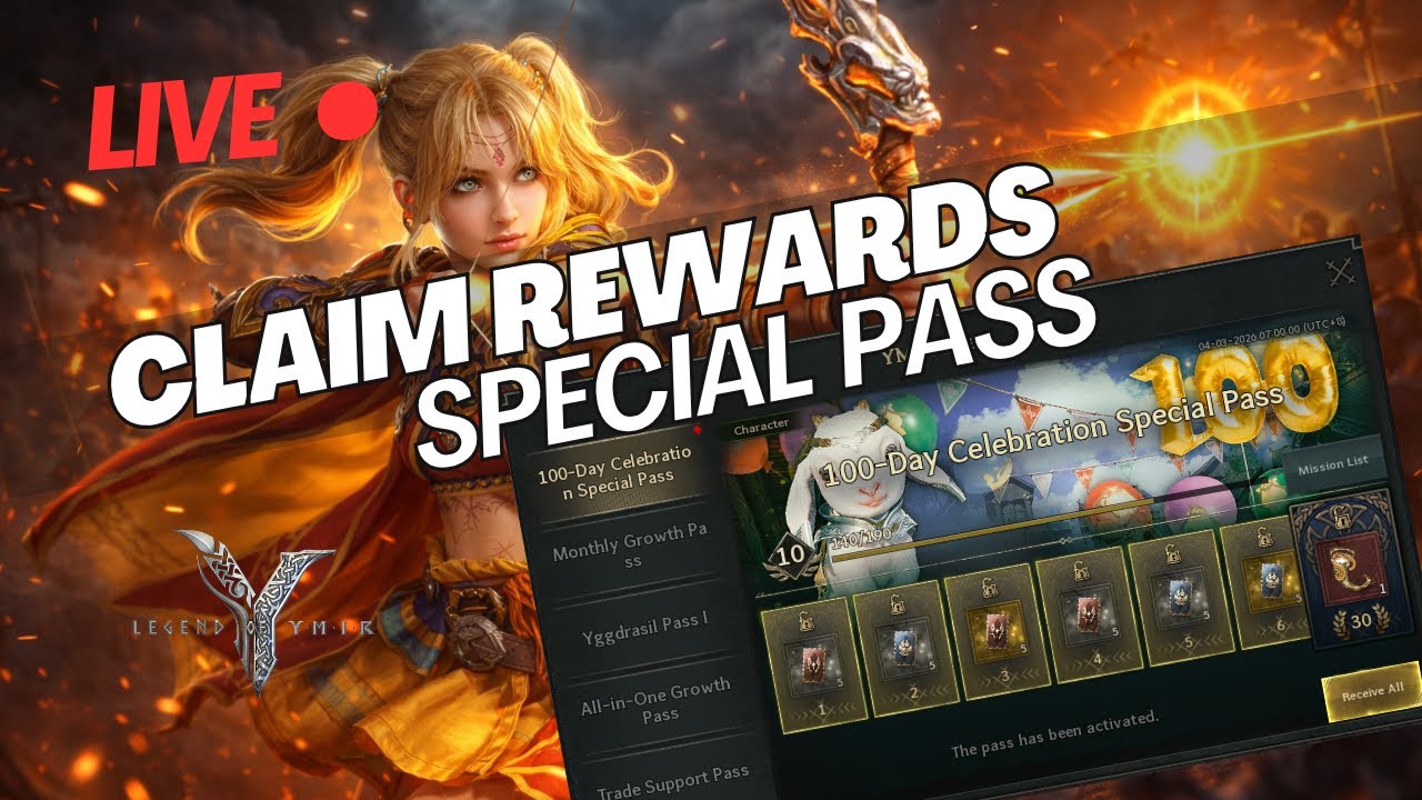 Legend of YMIR 100 Days Celebration Pass
