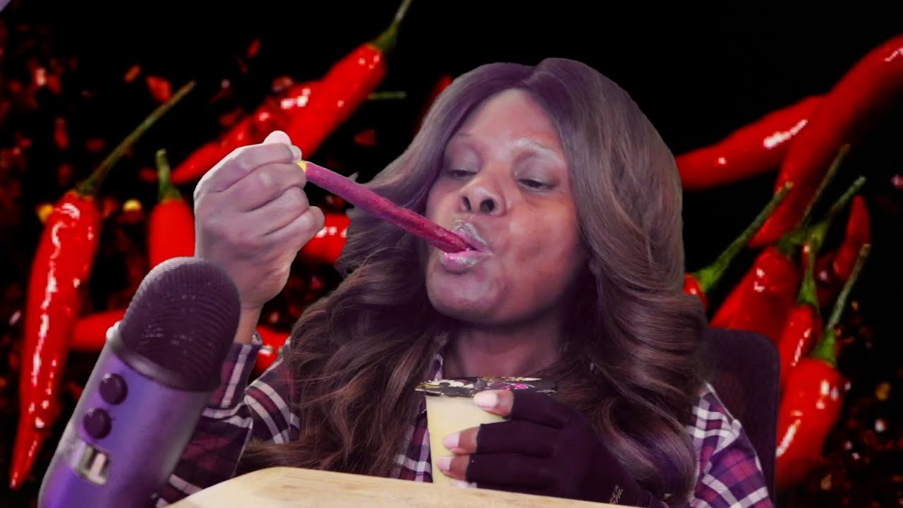 Spicy Passion Fruit Treat ASMR Eating Sounds