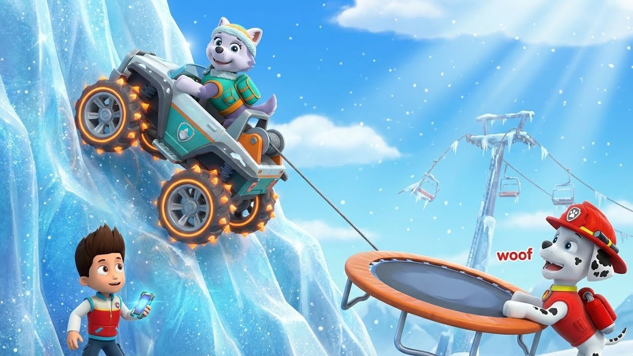 PAW Patrol: Rescue Wheels – The Slippery Slope Snow-Cat! ❄️🛞 | Vertical Ice Rescue & Monster Snow!
