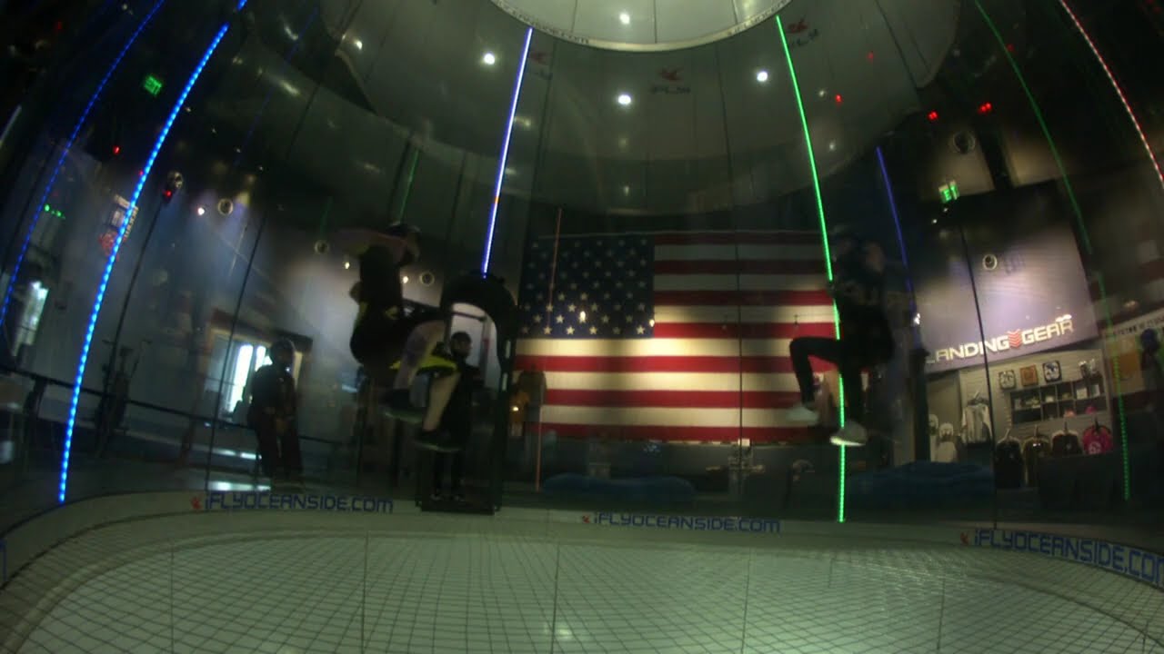 Sit flying in a new wind tunnel - iFly Oceanside