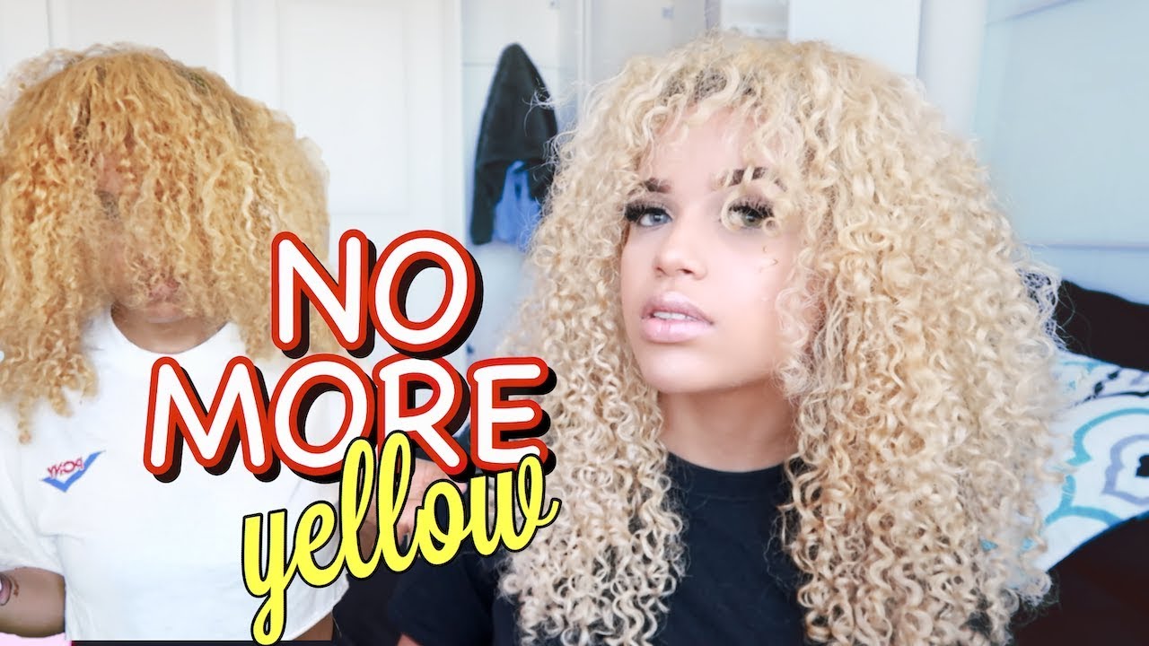 YELLOW TO PLATINUM CURLS  (BLONDE MAINTENANCE) | Vanessa Lynn