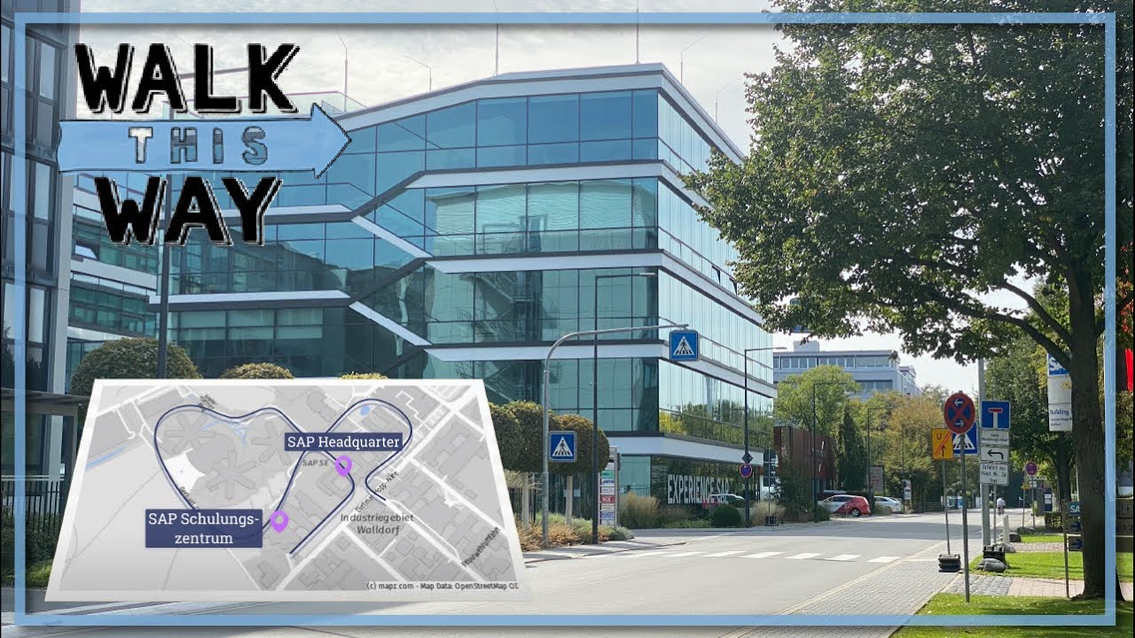 Walldorf SAP Campus Walking Tour - 4k