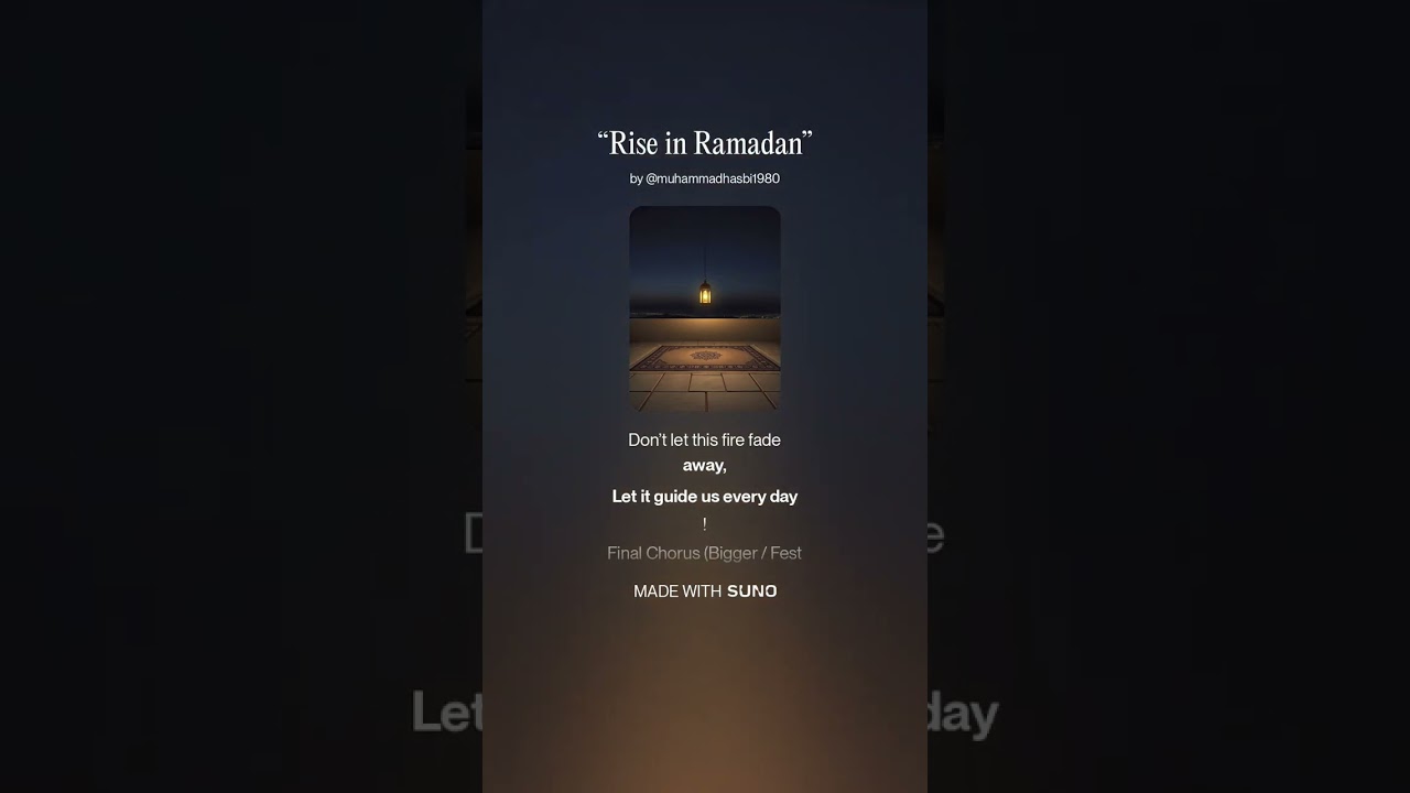 &ldquo;Rise in Ramadan&rdquo; #ramadan2026 #islamicsong #nasheed2026 #spiritualsong #ramadhankareem