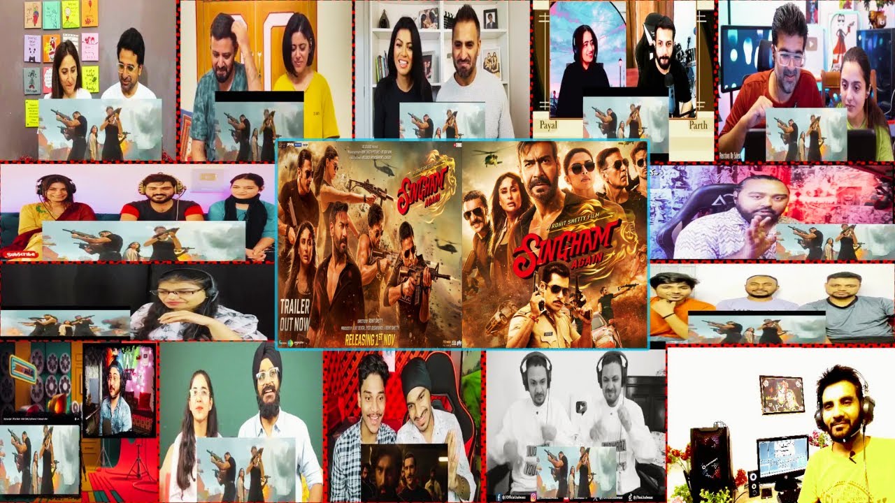 Singham Again Trailer REACTION Mashup | Singham Again REVIEW | Singham 3 Movie Official Trailer