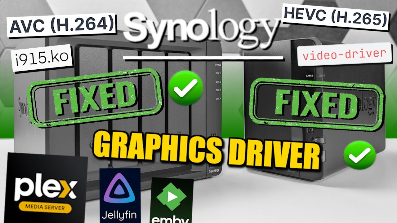 How To FIX Hardware Transcoding on Synology DS225+ & DS425+ NAS *Graphics Drivers SOLVED*