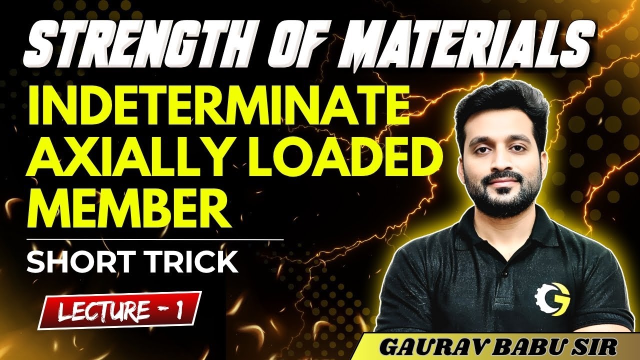 Indeterminate Axially Loaded Member | SOM by Gaurav Babu | Civil & Mechanical #gauravbabu #gate2026