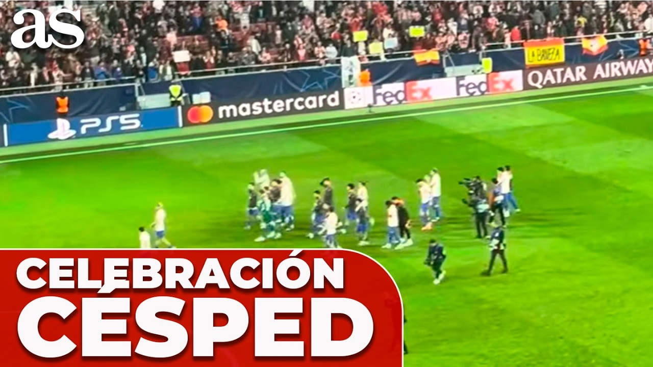 CELEBRACIÓN HISTÓRICA del ATLÉTICO DE MADRID tras vencer al BRUJAS en CHAMPIONS LEAGUE