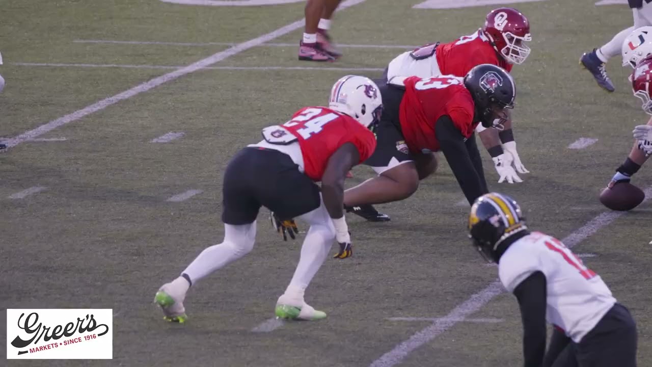 Auburn defensive edge Keyron Crawford highlights from Senior Bowl practice