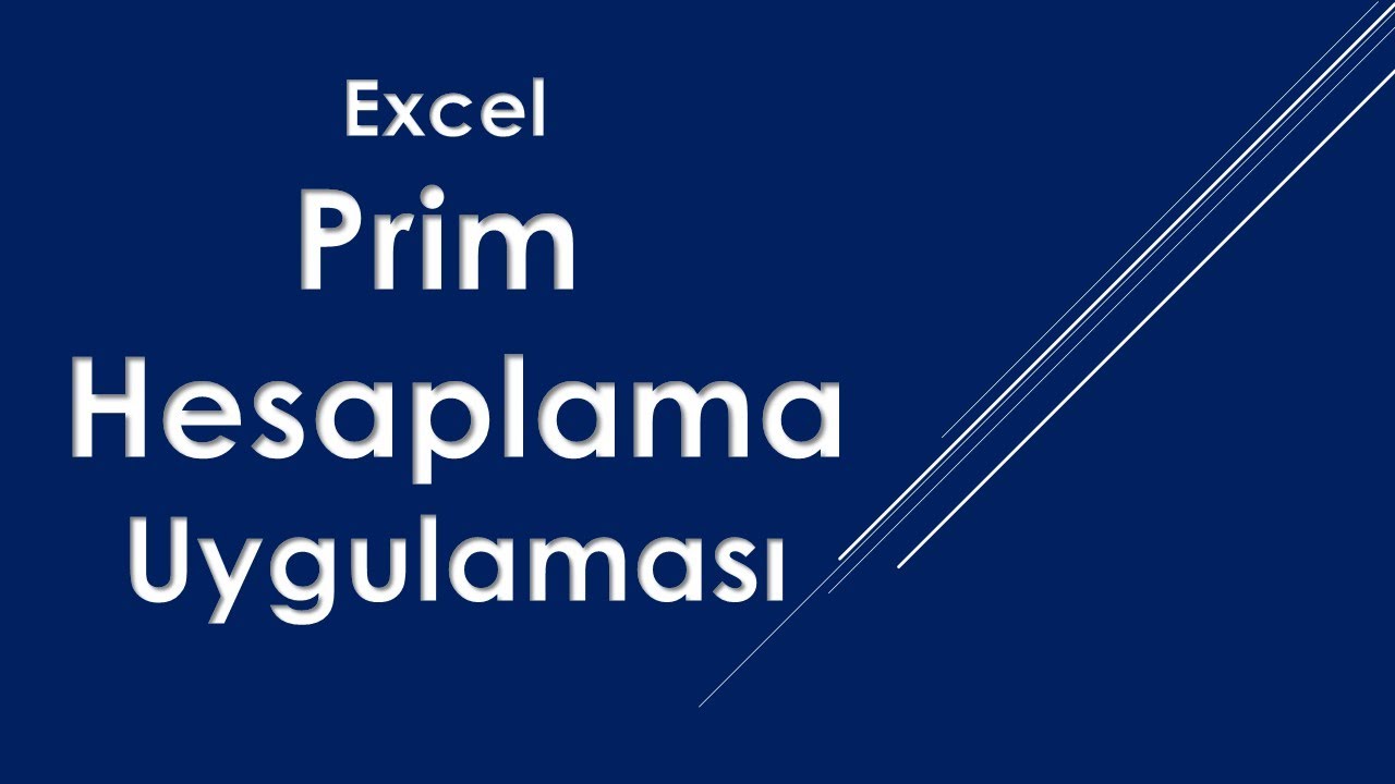 Excel Prim Hesaplama Tablosu