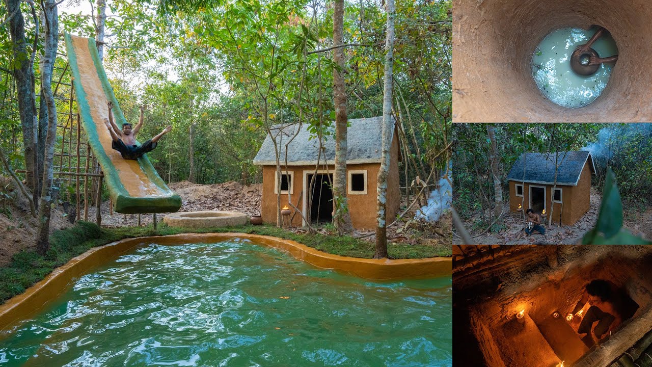 How To Build House, Underground Tunnel, Under Water Well House, Swimming Pool Slide Full Episode