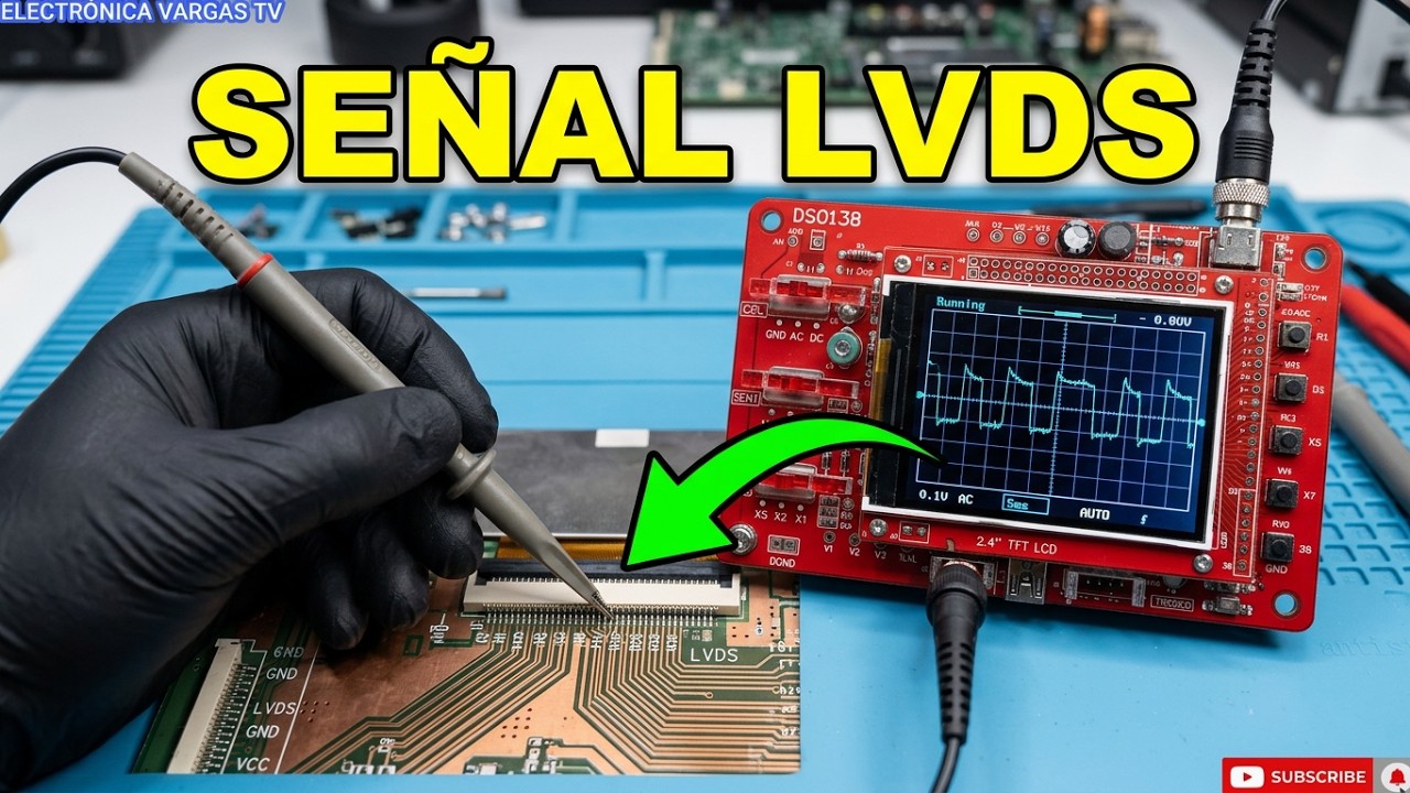 👉Como Medir Señales LVDS Con Osciloscopio DOS138, Señal Diferencial de Bajo Voltaje electronicavarga