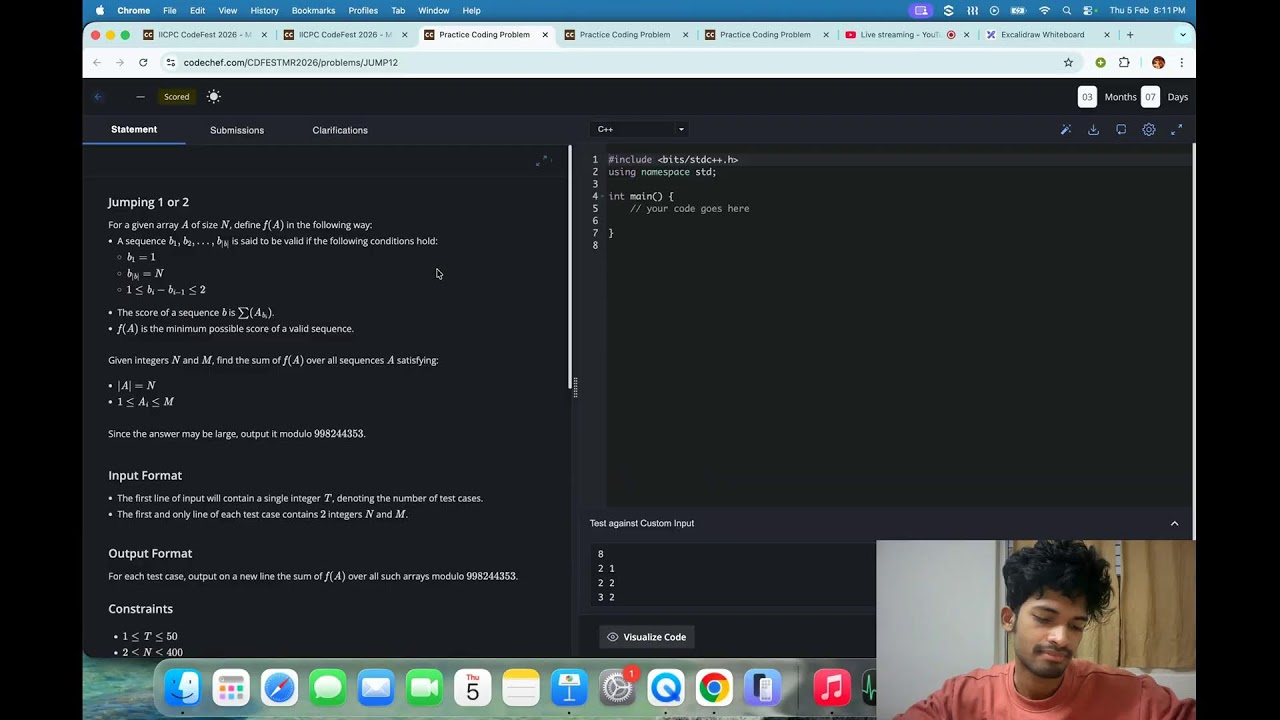IICPC CodeFest 2026 - Mirror Round |  Teja - Smart  |  Live Solving