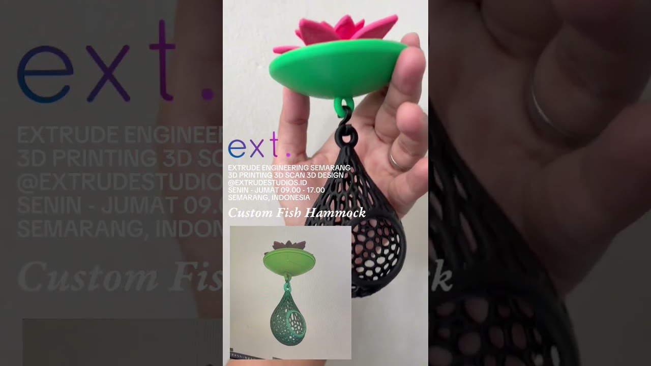 3D PRINT - CUSTOM FISH HAMMOCK - PLA MULTICOLOR