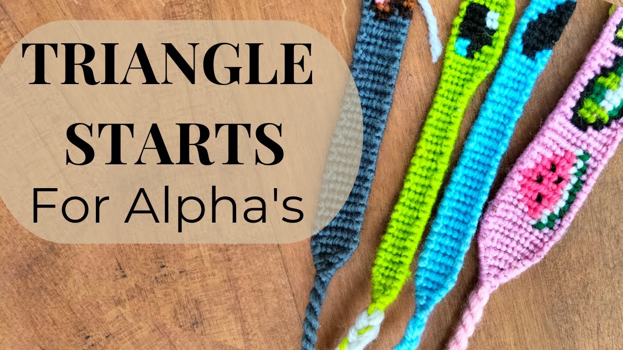 Triangle Alpha Starts / How to make a Shaped Start for Alpha Friendship Bracelets