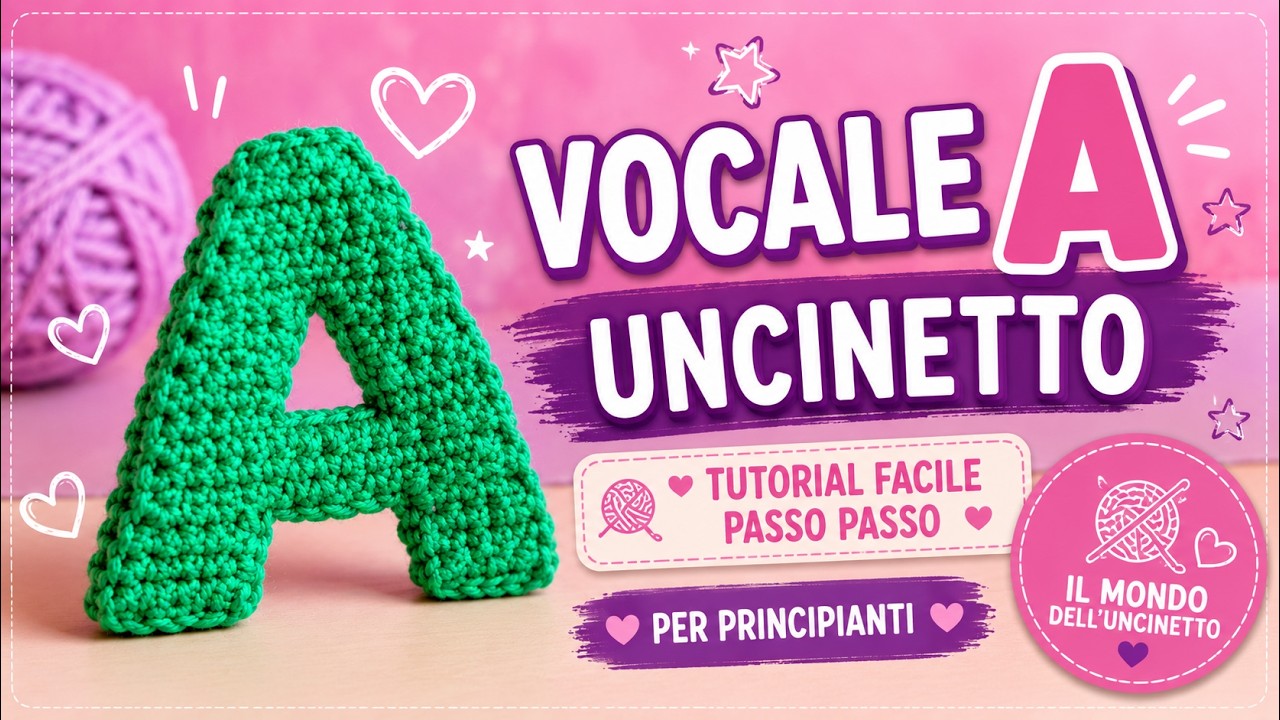 Come Fare la Vocale A all'Uncinetto - Tutorial Passo a Passo