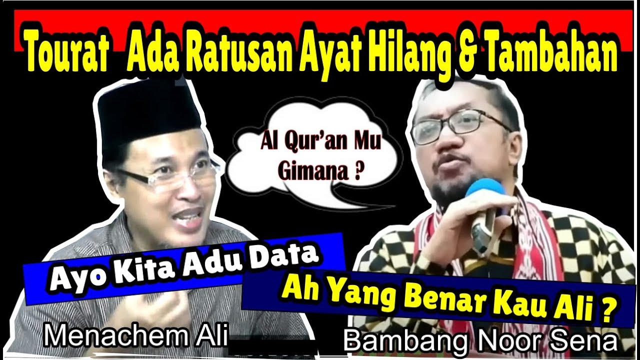 Tuduhan AL Qur'an Beda2 DI Mushab Lain ! Bambang Noorsena Terdiam Nonton Ini. Menachem ALi