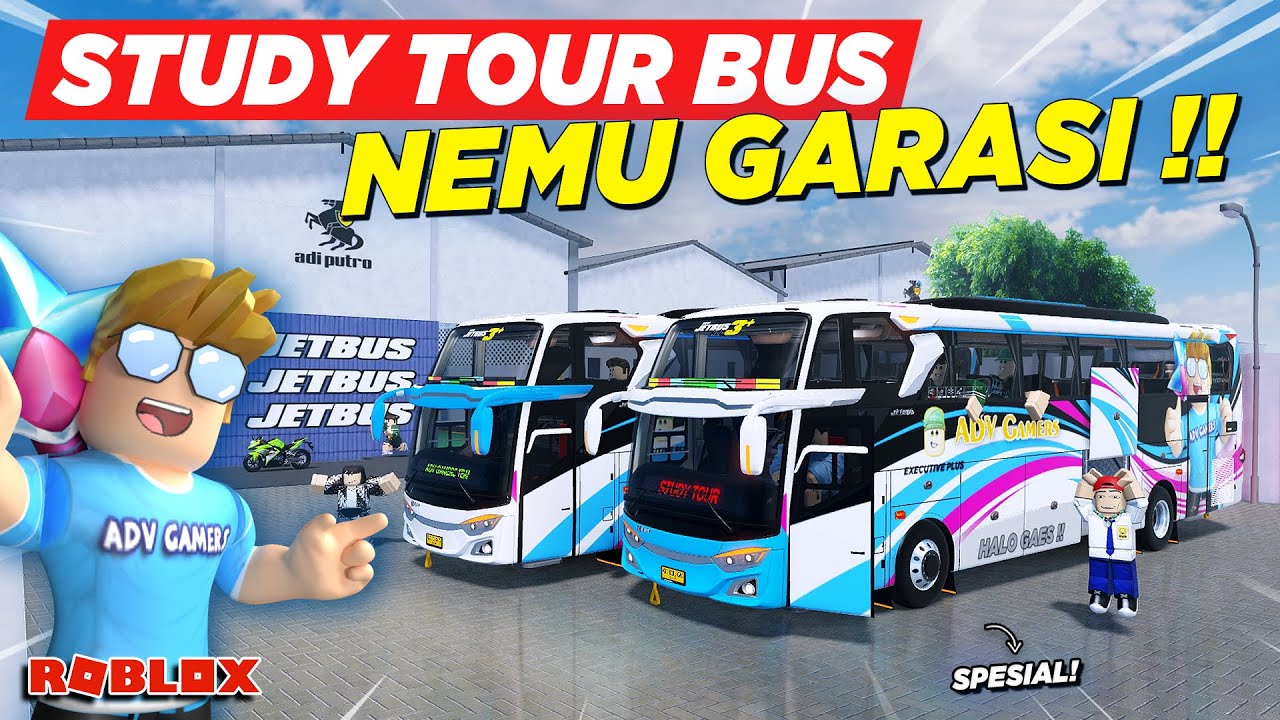 STUDY TOUR BUS TELOLET BASURI ADV GAMERS NEMU GARASI ADI PUTRO !! ROLEPLAY BUS INDONESIA - Roblox