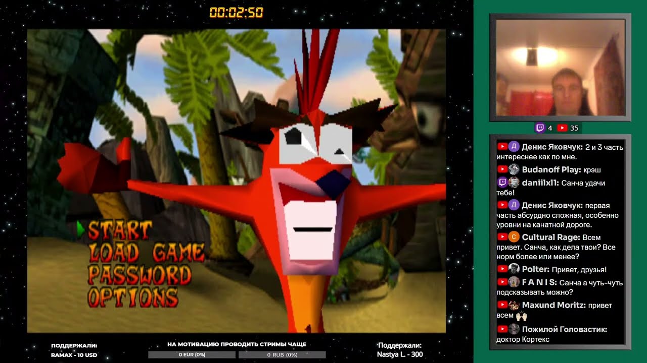 Crash Bandicoot [100%] (PS1, PlayStation 1) прохождение