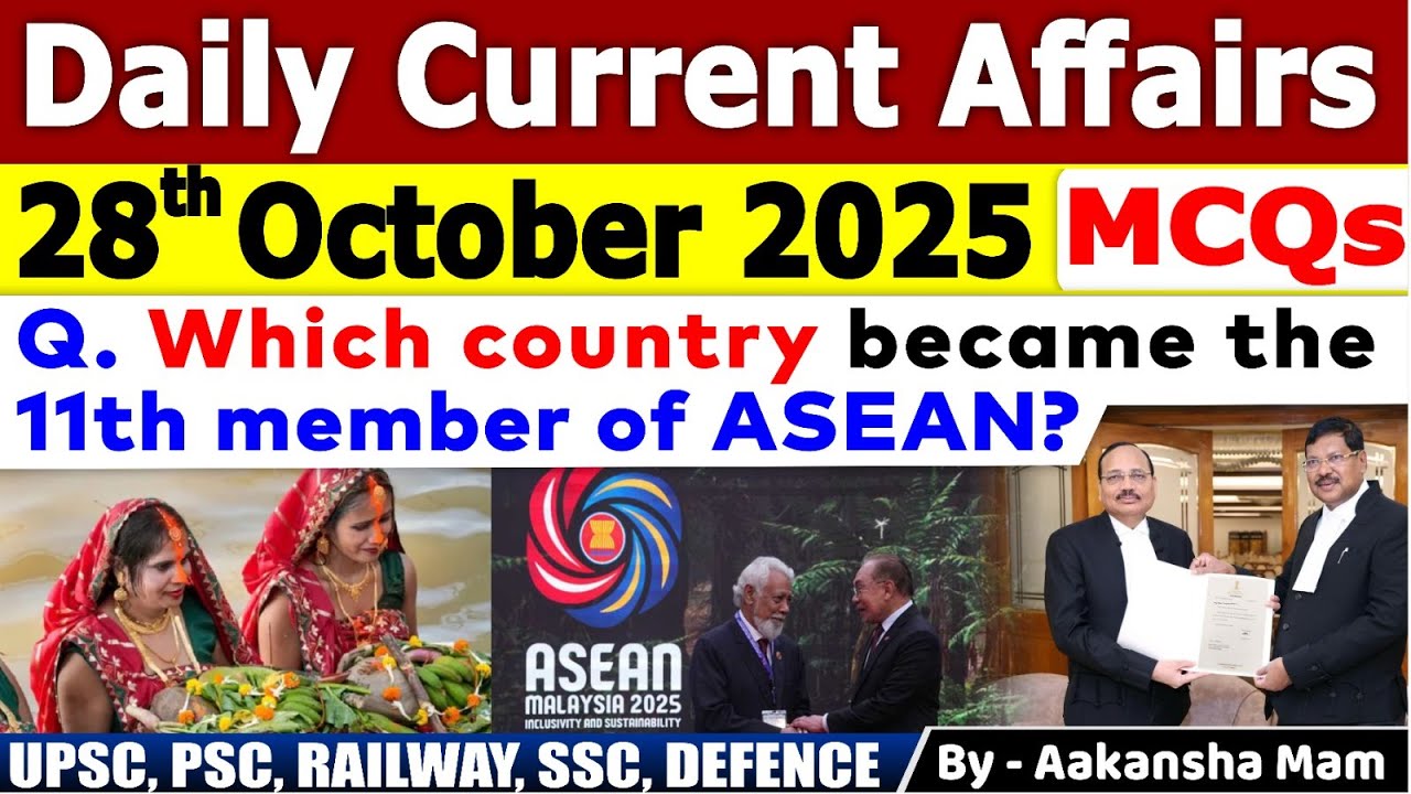 28th October Current Affairs 2025 | Current Affairs Today | Daily Current Affair 2025 #currentaffair