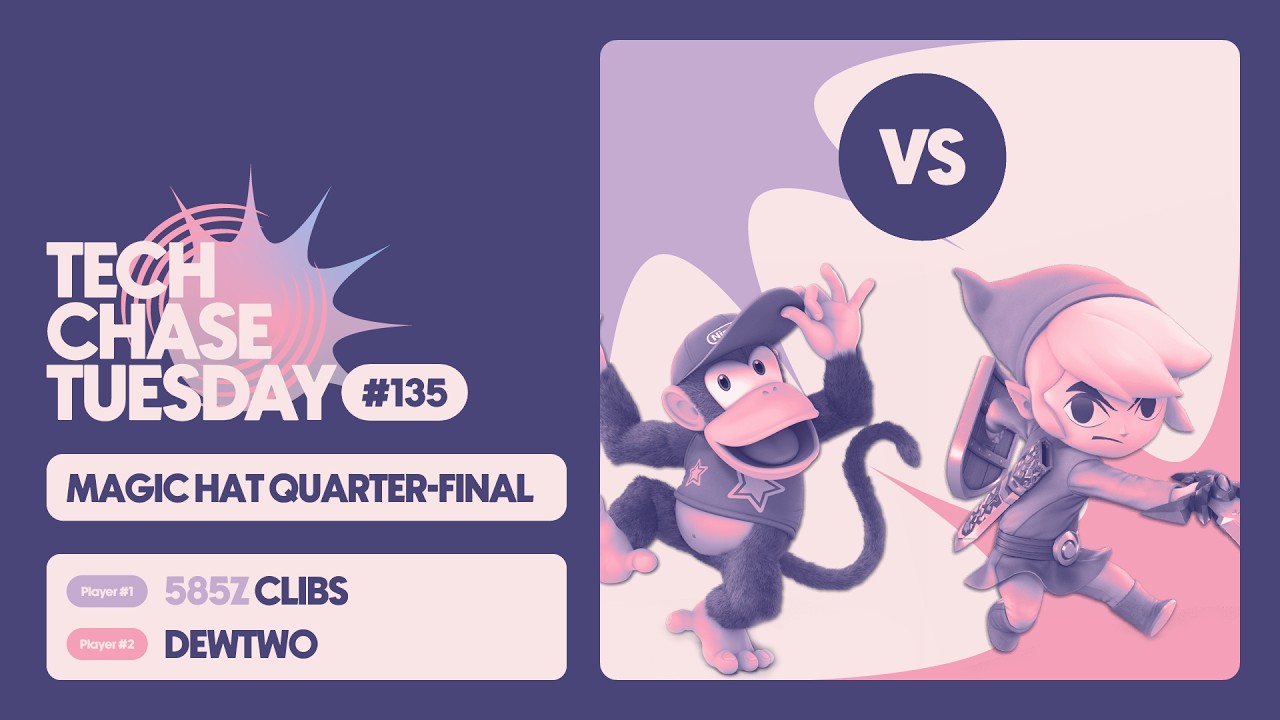 585Z | Clibs (Diddy Kong) vs Dewtwo (Toon Link) | Magic Hat Quarters | Tech Chase Tuesday 135