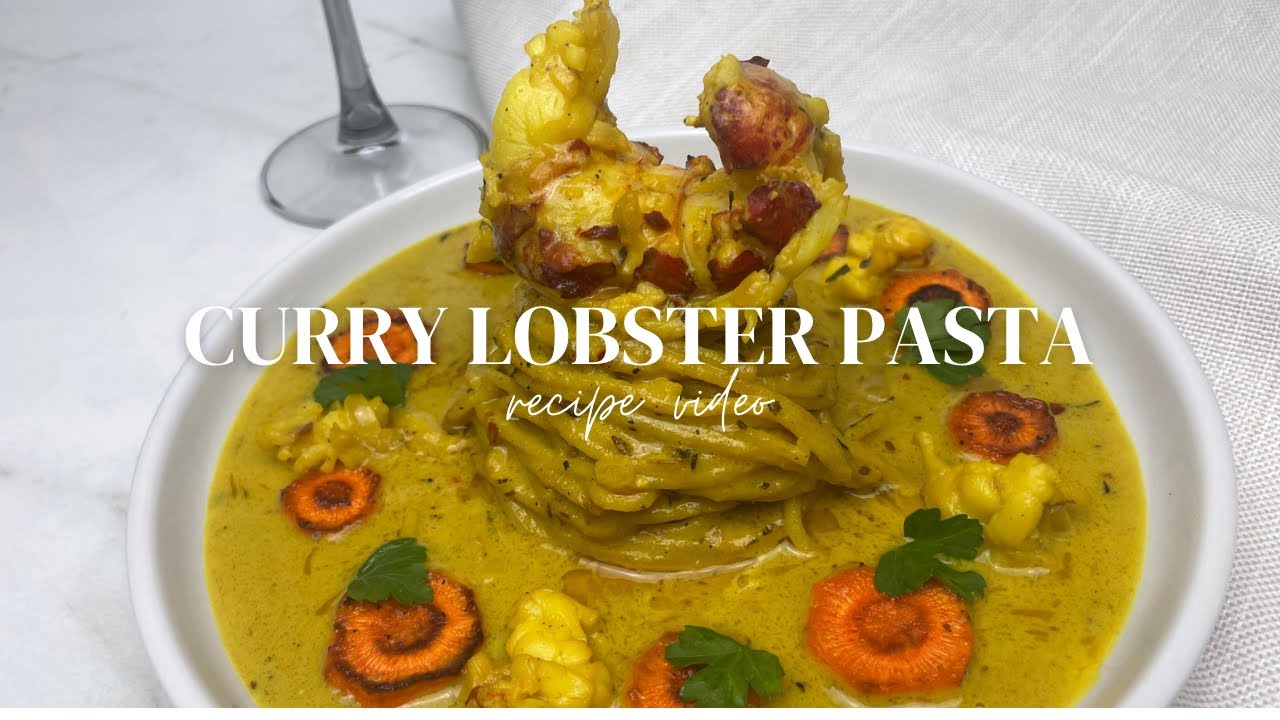 COCONUT CURRY LOBSTER PASTA | EASY PASTA RECIPE | HOW TO MAKE LOBSTER PASTA