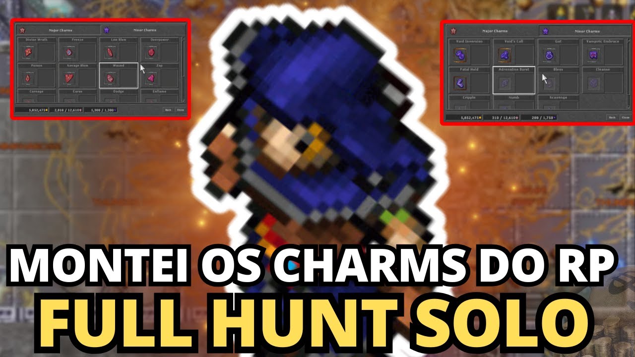 RESETEI OS CHARMS DO MEU RP FOCADO EM HUNT SOLO E NEUTRINHO