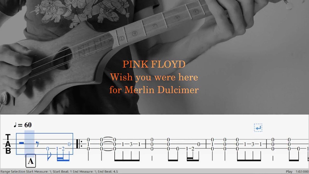 Wish You Were Here (instrumental) for Merlin Dulcimer Guitar and Strumstick in G