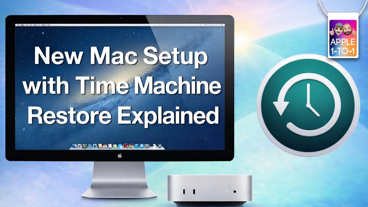 Настройка нового Mac с нуля — объяснение функции восстановления Time Machine.