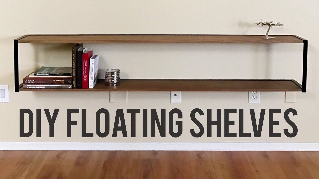 DIY Modern Floating Bookshelf // Woodworking and Welding